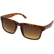 A Collection Gear Square Annealed Orange Frames Transparent Brown Glasses - Sunglasses