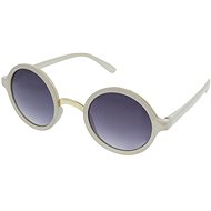 A Collection Peeper Round White Frames Smoked Glass - Sunglasses