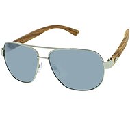 VeyRey Wooden Pilot Sunglasses Pent Silver Glasses - Sunglasses