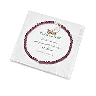 Silver "Click and Feed" Garnet Bracelet - Charity