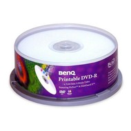 DVD-R médium BenQ Printable 4.7GB 16x 25ks cakebox - -