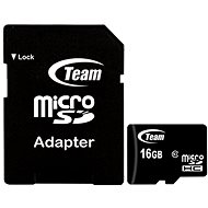 TEAM Micro SDHC 16GB Class 10 + SD Adapter - Memory Card