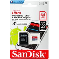SanDisk MicroSDHC 16GB Ultra Android Class 10 UHS-I + SD Adapter - Memory Card
