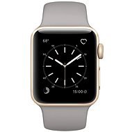 Apple Watch Series 1 38mm zlatý hliník s cementovo šedým športovým pásikom DEMO - Smart hodinky
