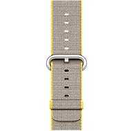 Apple 38mm Yellow / Light Gray Woven Nylon Band with Gold Buckle DEMO - Watch Strap