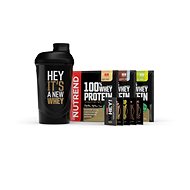 Nutrend Sheikh + 3x 100% Whey Protein 30g, milk flavors - Shaker