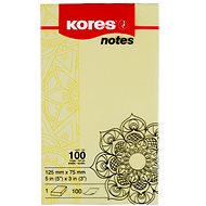 KORES Mandala 125 x 75mm Yellow - 100 leaves - Sticky Notes
