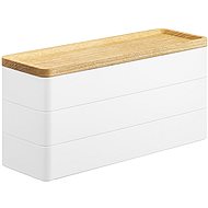Yamazaki 3-tier storage box Rin 5811, white - Storage Box