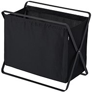 Yamazaki Folding storage basket Tower 3545, metal/polyester, w.46 cm, black - Storage Box