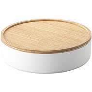 Yamazaki Storage box Rin 5801, low, white - Storage Box