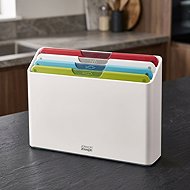 JOSEPH JOSEPH Folio Icon 60228 Artic White Multicolour Chopping Boards with Stand Regular 30 × 20 cm - Cutting Board