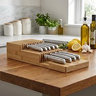 JOSEPH JOSEPH DrawerStore Bamboo 851695 Large Knife Organiser - Cutlery Tray