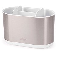JOSEPH JOSEPH Duo Steel Caddy 70606 Toothbrush holder large, stainless steel/white - Toothbrush Holder