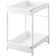 Yamazaki 2-tier pull-out organizer under sink Tower 1460, white - Kitchen Organiser