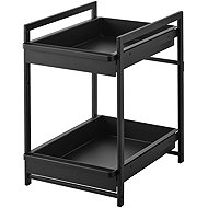 Yamazaki 2-tier pull-out organizer under sink Tower 1461, black - Kitchen Organiser
