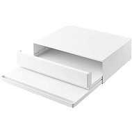 YAMAZAKI Pull-out shelf with drawer Tower 2007, white - Shelf