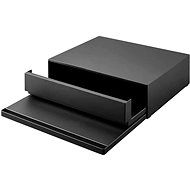 YAMAZAKI Pull-out shelf with drawer Tower 2008, black - Shelf