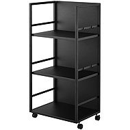 Yamazaki Tower 1420 Semi-closed mobile rack, black - Cart