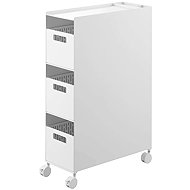 Yamazaki Tower 10015 Multifunctional trolley with baskets, white - Cart