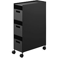 Yamazaki Tower 10016 Multifunctional trolley with baskets, black - Cart