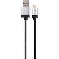Yenkee YCU 202 BSR Connection USB 2.0 A -> micro USB B, 2m, Black/Silver - Data Cable