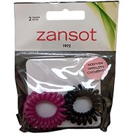 Zansot spiral elastic waterproof hair elastics 2pcs black + red -  Hair Ties