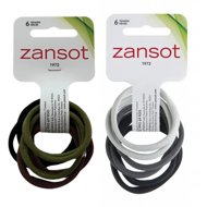 Zansot 2× elastic hair bands, fine fabric, 6 pcs, multicoloured 1 -  Hair Ties