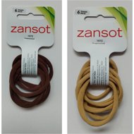 Zansot 2× elastic hair bands, fine fabric, 6 pcs, brown + beige -  Hair Ties