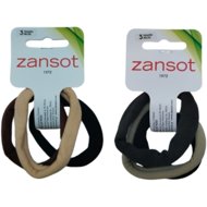 Zansot 2× elastic hair bands, fine fabric, 3 pcs, multicoloured 2 -  Hair Ties