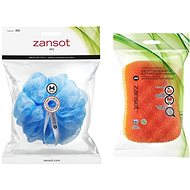 Zansot Medium Mesh Sponge Blue + Anticellulite and Soft Sponge - Sponge