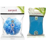 Zansot Medium mesh sponge blue + Soft sponge blue - Sponge