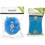 Zansot Large mesh sponge blue + Soft sponge blue - Sponge