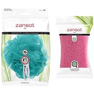 Zansot Extra large mesh sponge green + Soft sponge red - Sponge