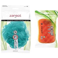 Zansot Extra Large Mesh Sponge Green + Anticellulite and Soft Sponge - Sponge