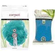 Zansot Extra large mesh sponge green + Soft sponge blue - Sponge
