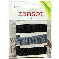 Zansot Elastic hair elastics, fabric, 3 pcs, black + grey -  Hair Ties