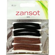 Zansot Elastic hair elastics, fabric, 8 pcs, black + brown -  Hair Ties
