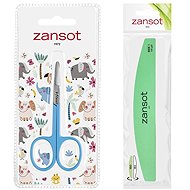 Zansot Double-sided nail file + nail scissors for children, blue - Manicure Set