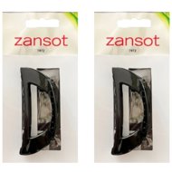 Zansot Curved clip 6,2 cm, glossy black - Hair Clips