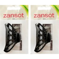 Zansot Curved clip 7 cm, glossy black - Hair Clips