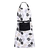 Forbyt Kitchen apron 70 × 90 cm beige and black leaves - Apron