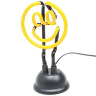 Neonový smajlík - žlutá USB lampička ve tvaru ":)"  - -