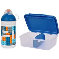 HEALTHY BOTTLE Healthy snack + Bottle 0,5 l CUBES, set - Lunch Box