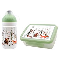 HEALTHY BOTTLE Healthy snack + Bottle 0,5 l FOREST ANIMALS, set - Lunch Box