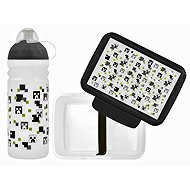 HEALTHY BOTTLE healthy snack + healthy bottle 0,7 l PIXEL HEAD set - Lunch Box