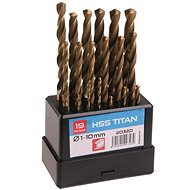 Metal drill bits HSS TITAN, SET, 1 - 10 mm, 19 pcs - Drill Set