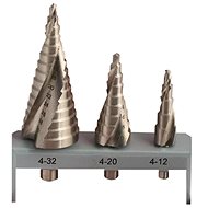 Sada stupňovitých vrtáků HSS TiN, o 4 - 12 / 4 - 20 / 4 - 32 mm - Drill Set