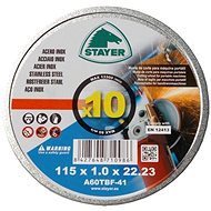 Metal cutting wheel STANDARD T41, O 115 x 1 x 22,23 mm, 10 pcs, STAYER - Cutting Disc