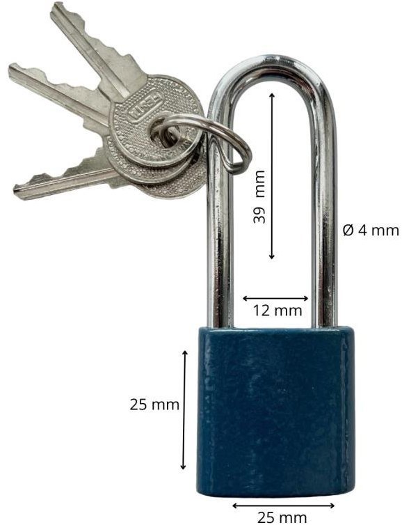 Steel padlock, 25 mm, extended - Padlock