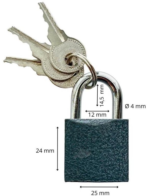 Steel padlock, 25 mm - Padlock